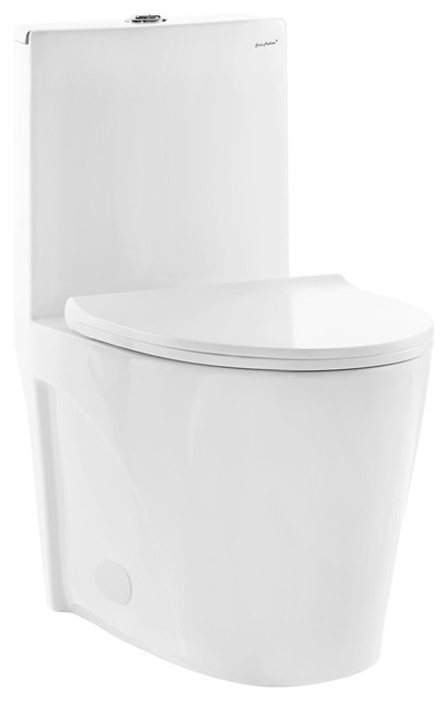 St. Tropez One-Piece Elongated Toilet, Dual Flush, 0.8/1.28 GPF