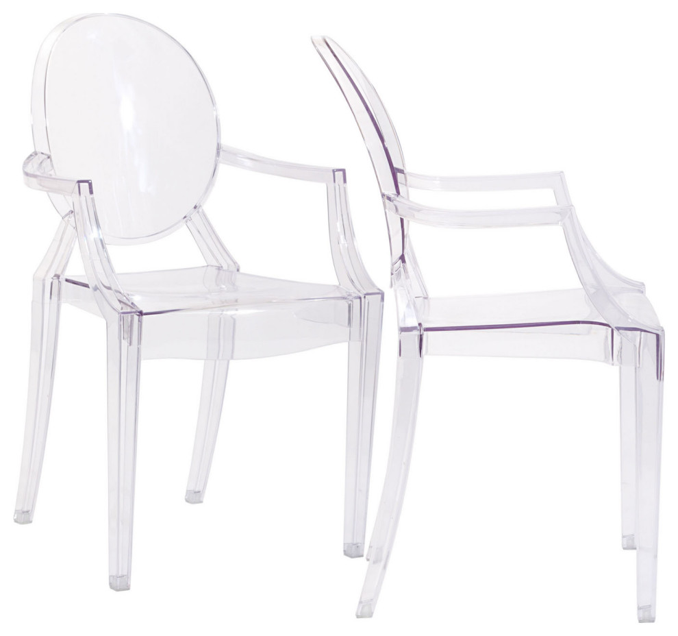 Clear Casper Dining Armchairs Set of 2