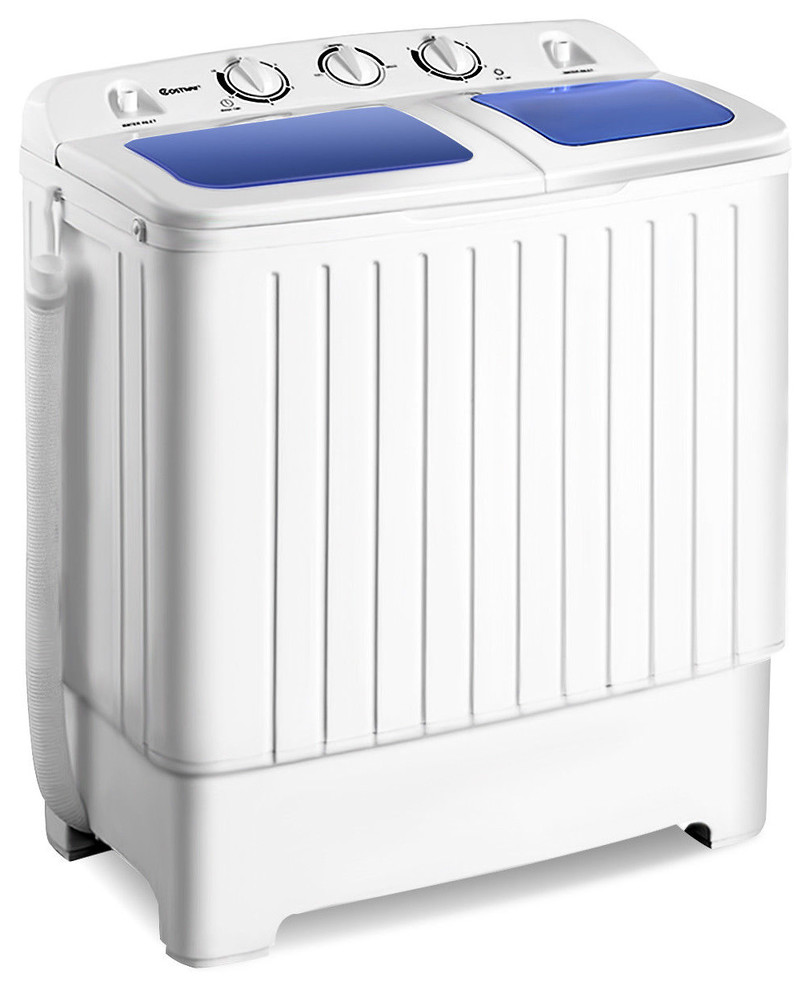 Costway Portable Mini Compact Twin Tub 20lb Washing Machine Washer Spin Dryer