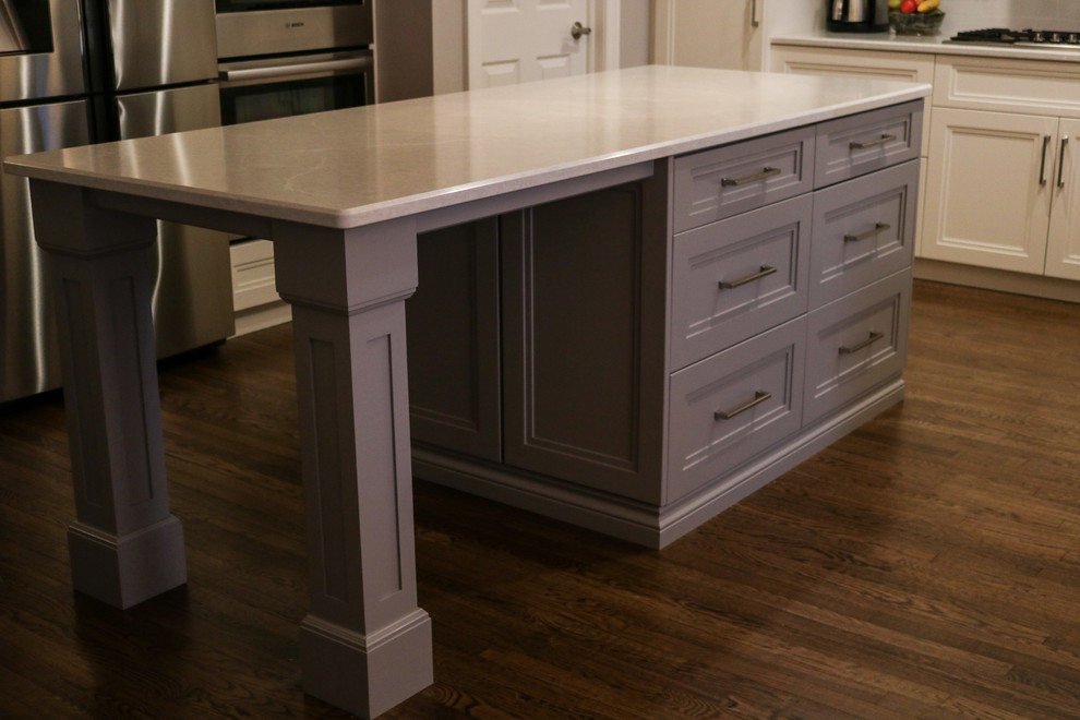 Example of a transitional kitchen design in Toronto