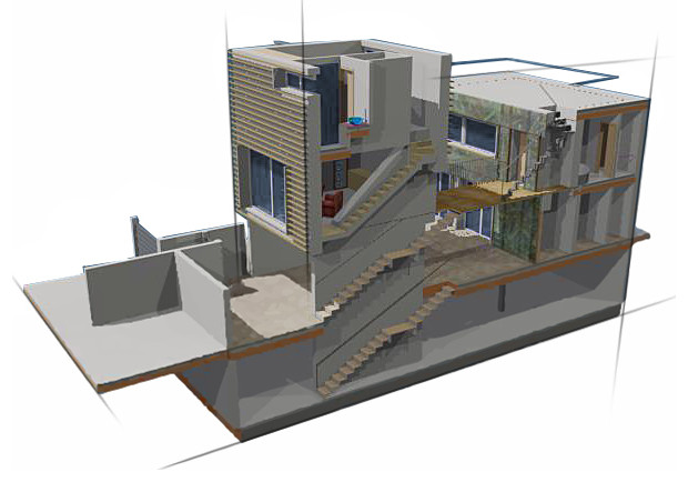 Intervento di ristrutturazione _ sezione edificio