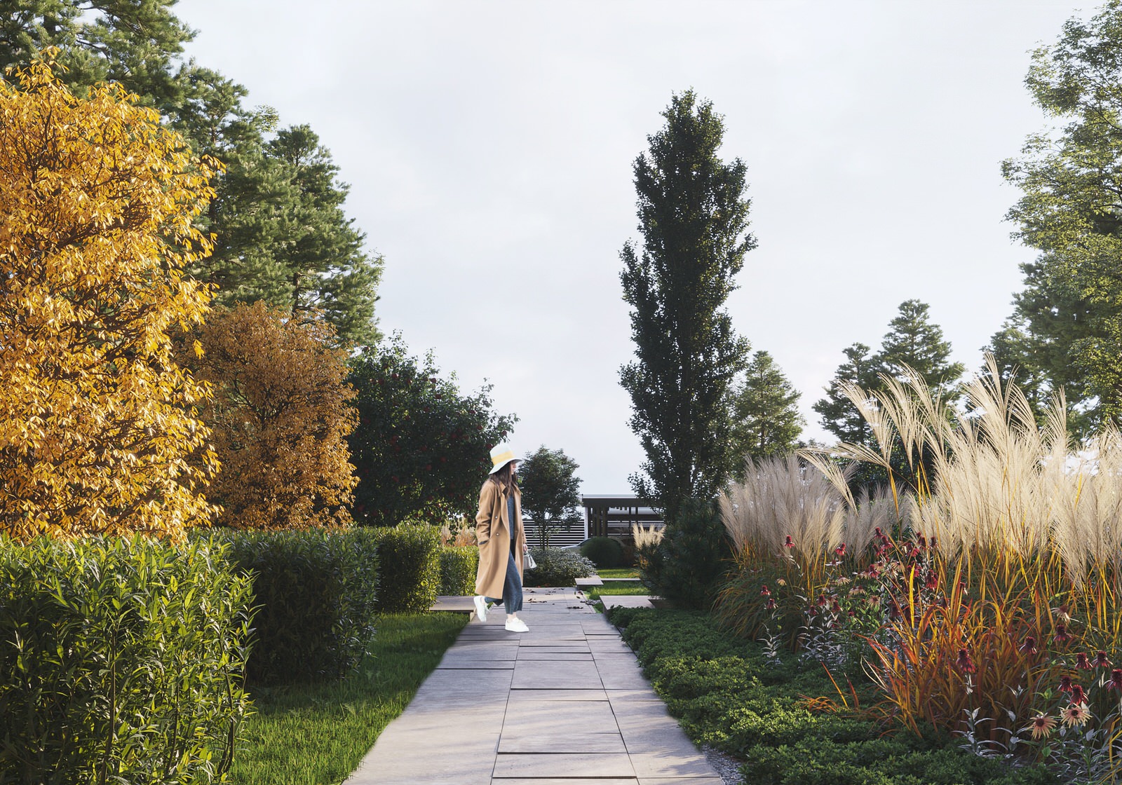 Сад на неудобной территории.