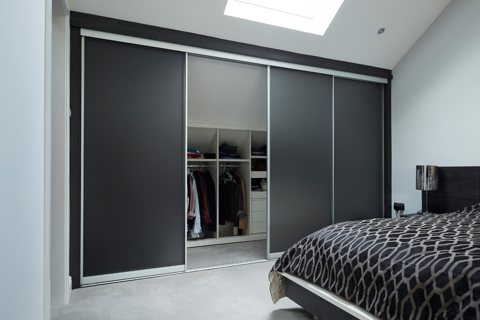 Inspiration for a contemporary bedroom in Manchester.