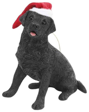 Sandicast Labrador Retriever Black With Scarf Ornament Sandicast Labrador Retriever Black With Scarf Ornament