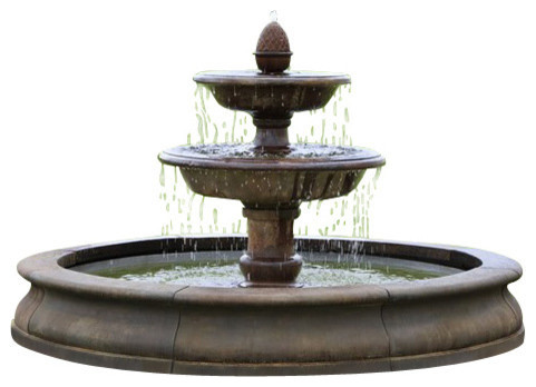 Beaufort Outdoor Water Fountain, Verde