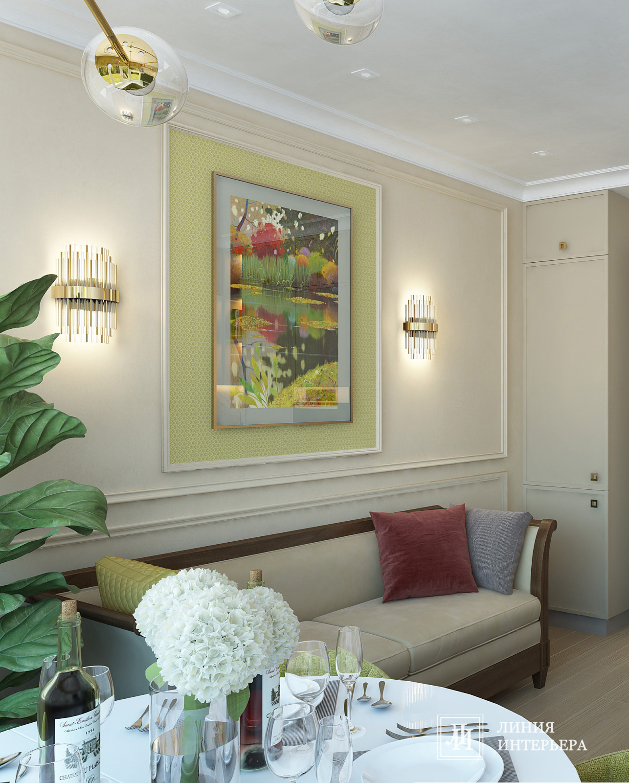 Кухня с диваном