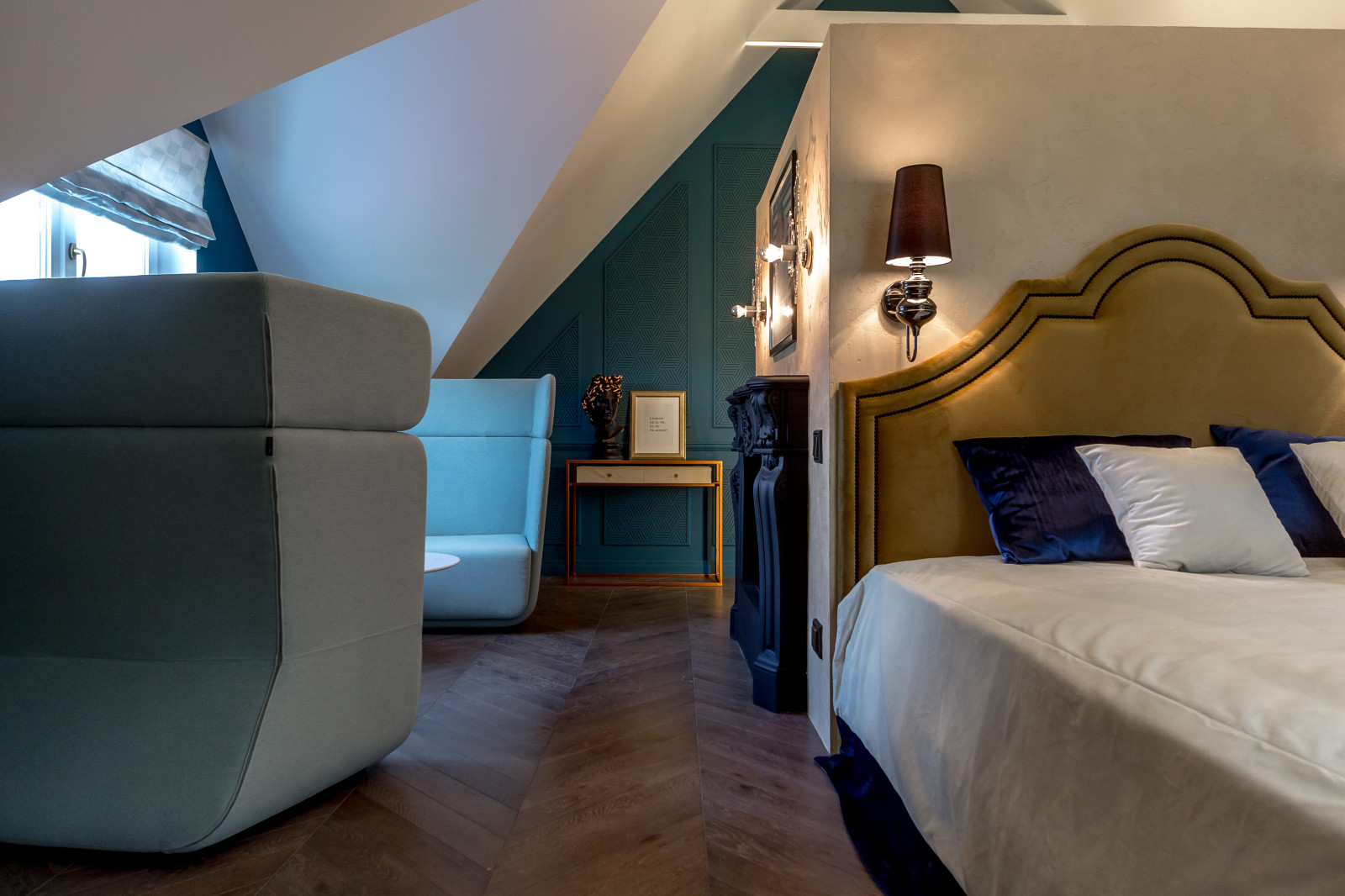 Спальня с гардеробной в Кубе