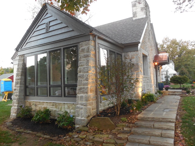 English Cottage Renovation Standing Seam Copper Canopy Four