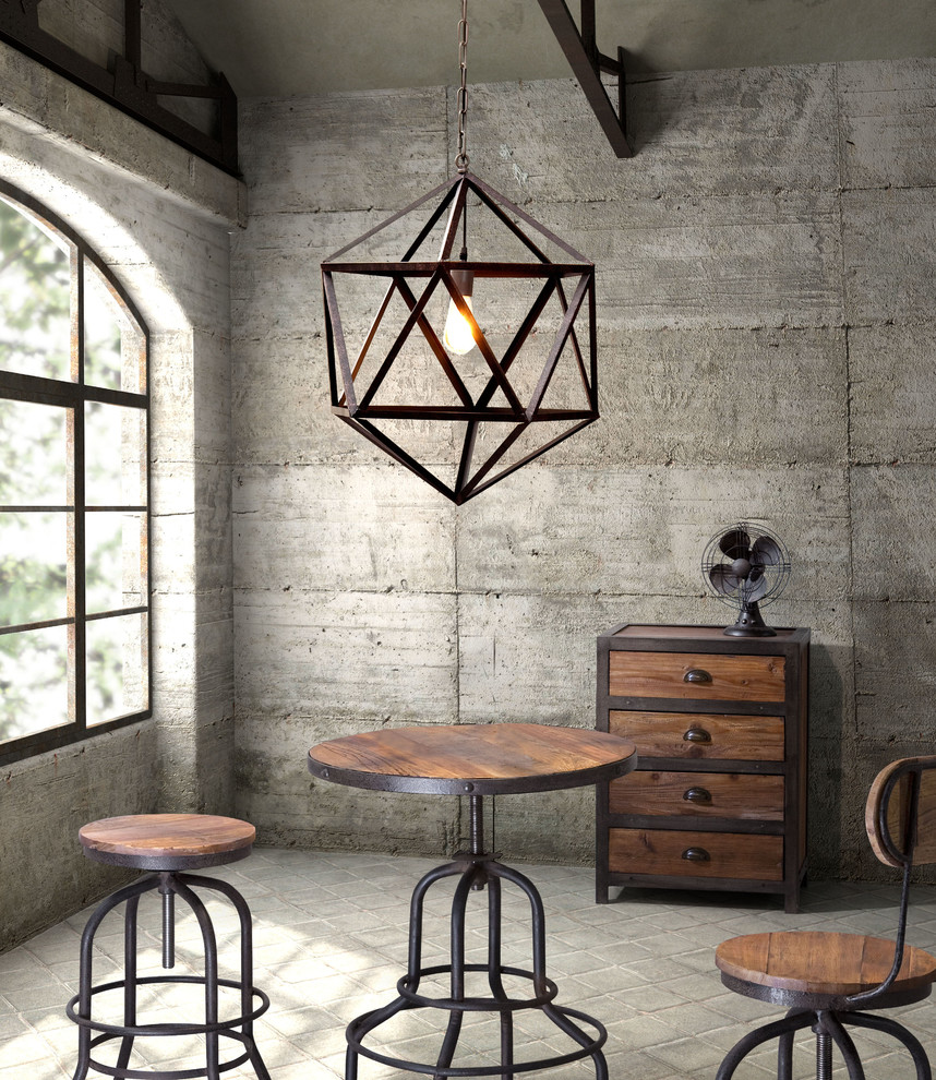 Inspiration for an industrial dining room in Miami.
