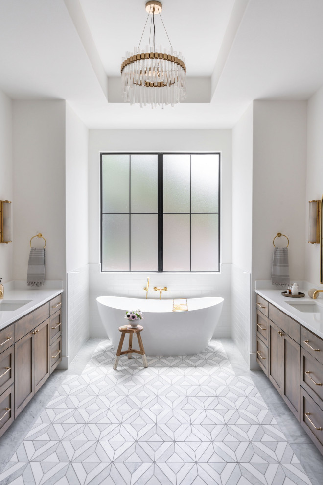 Classic Modern - Inspiration for a transitional bathroom remodel in Austin