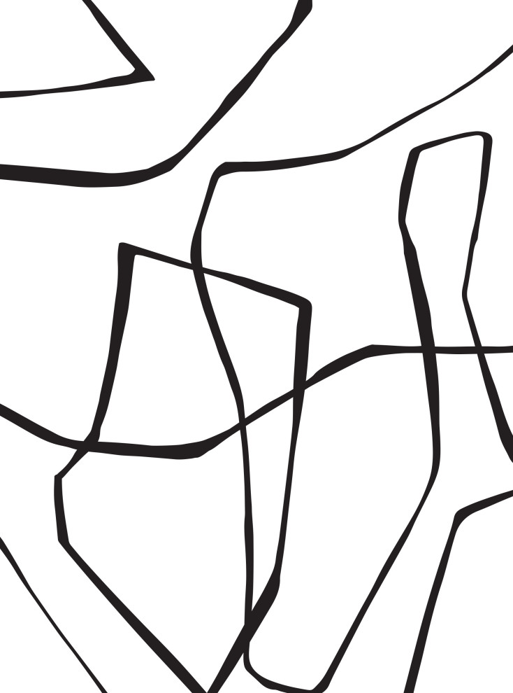 Entangled Lines Abstract Peel and Stick Vinyl Wallpaper Contemporary