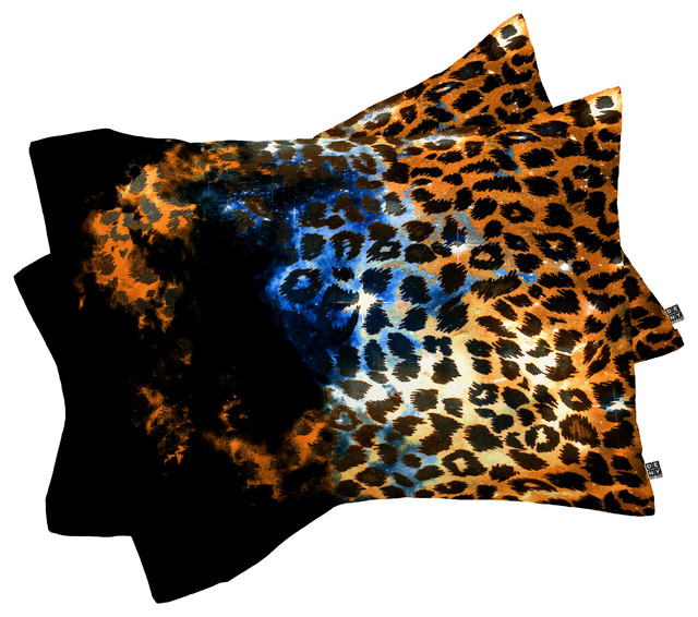 Deny Designs Caleb Troy Leopard Storm Pillow Shams King