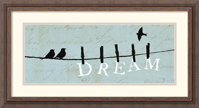 Birds on a Wire Dream Framed Print by Alain Pelletier