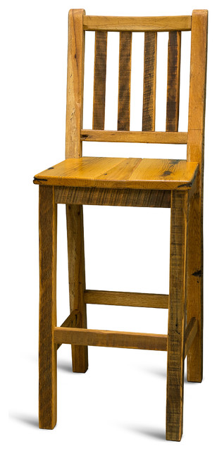 Standard Farm Chairs Set Of 4 Danish Oil W Lacquer Bar Height
