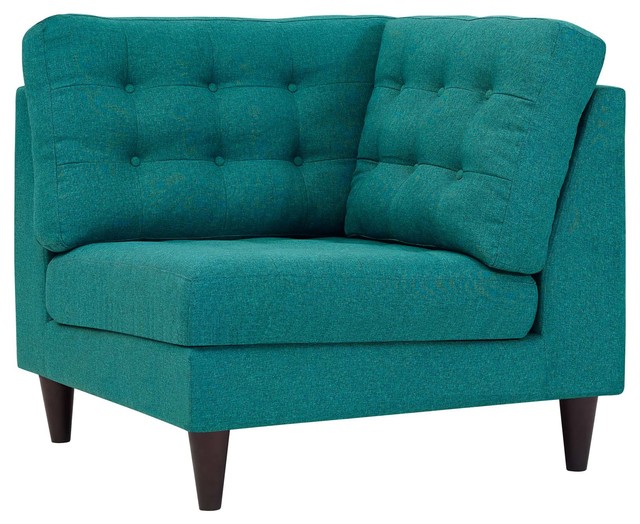 Modern Contemporary Urban Living Sofa Corner Chair, Fabric Midcentury