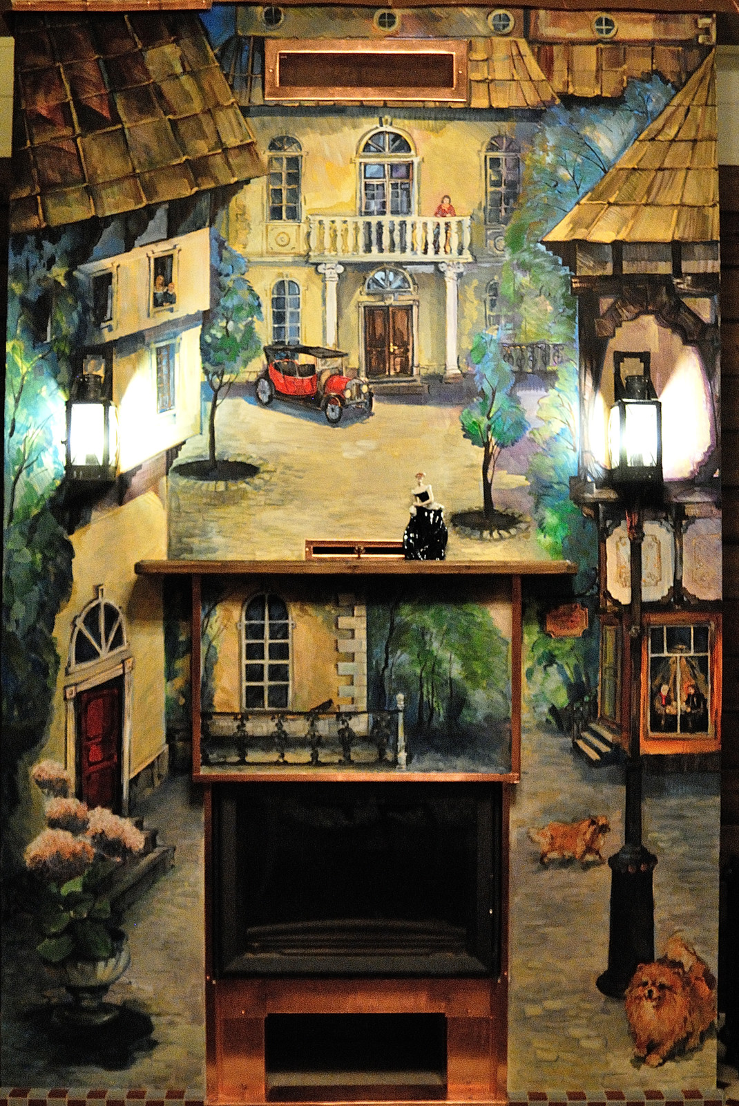 Роспись каминного портала