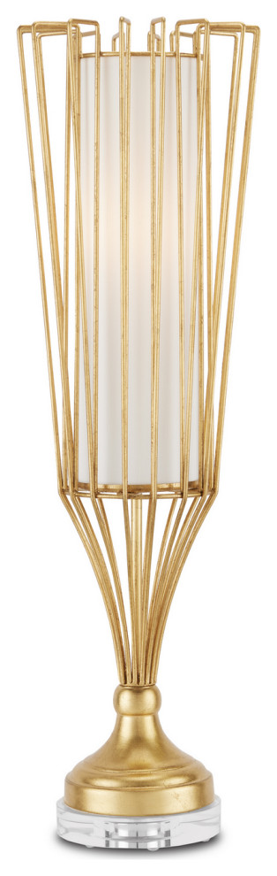 Forlana 1-Light Table Lamp, Contemporary Gold Leaf