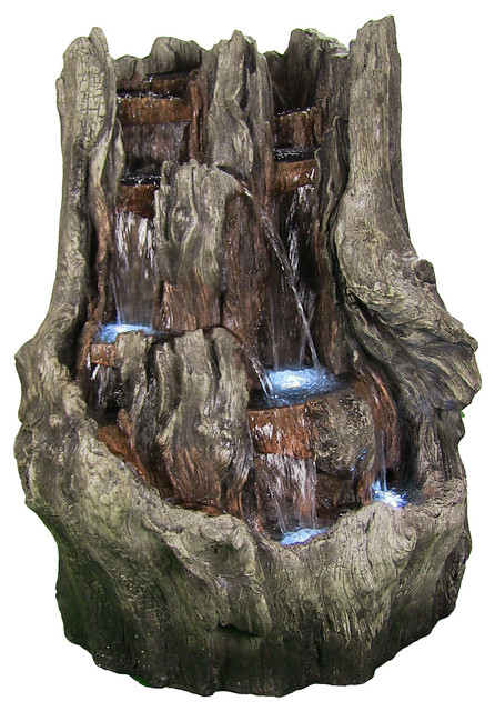 Sunnydaze Cascading Mountain Falls Outdoor Water Fountain And