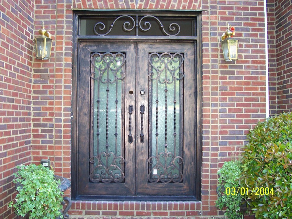 This is an example of a mediterranean entryway in Atlanta.