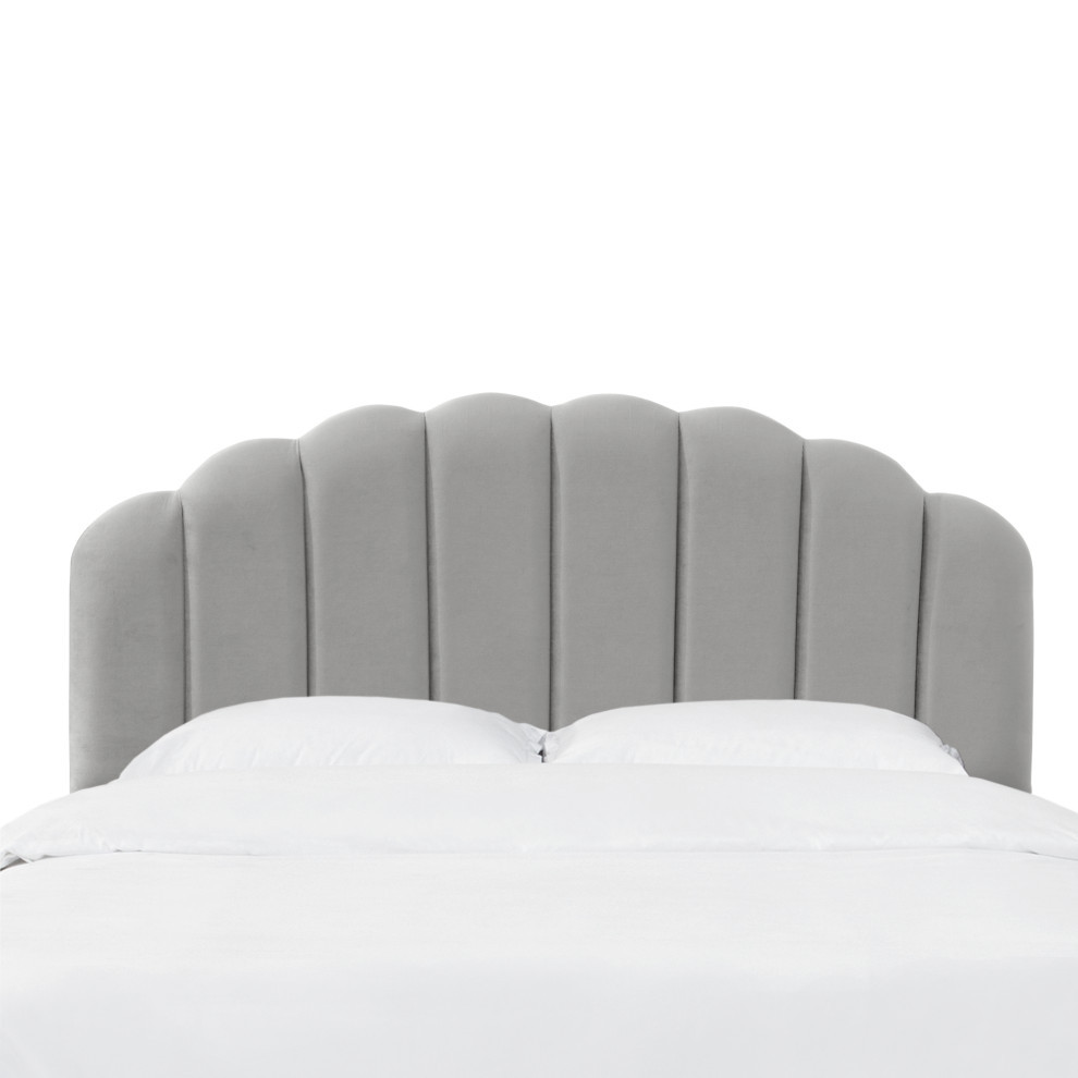 Headboard, Velvet Steel Gray, California King Transitional Headboards by Skyline Furniture