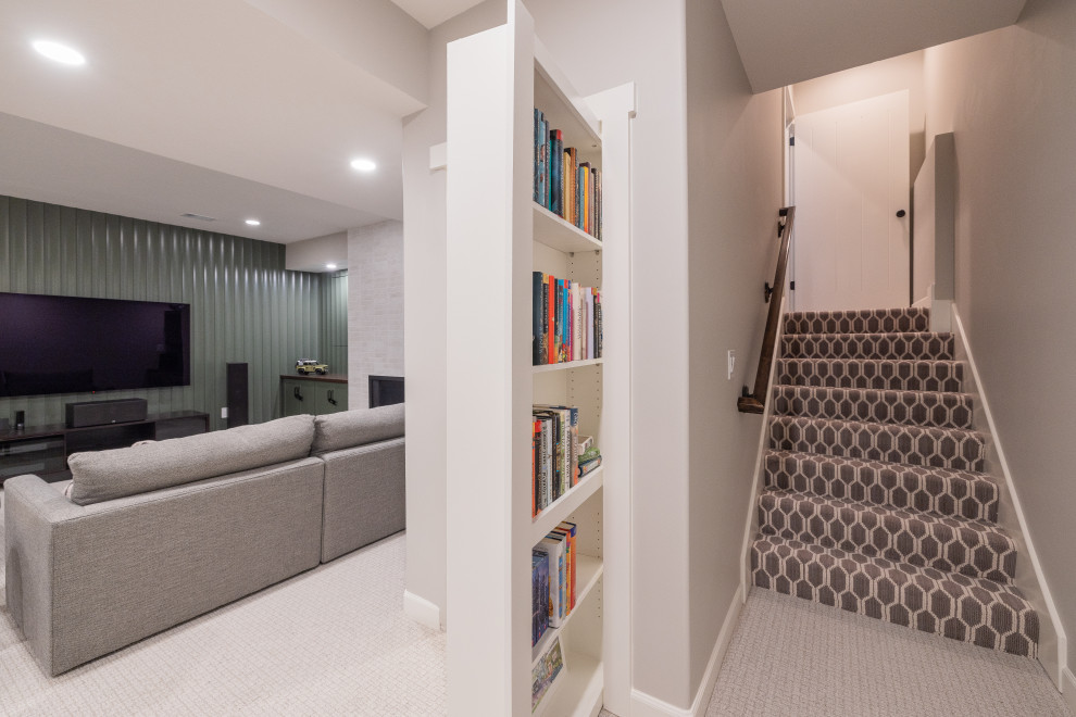 Basement Features Family-Friendly Basement Remodel with Custom Features - Modern ...