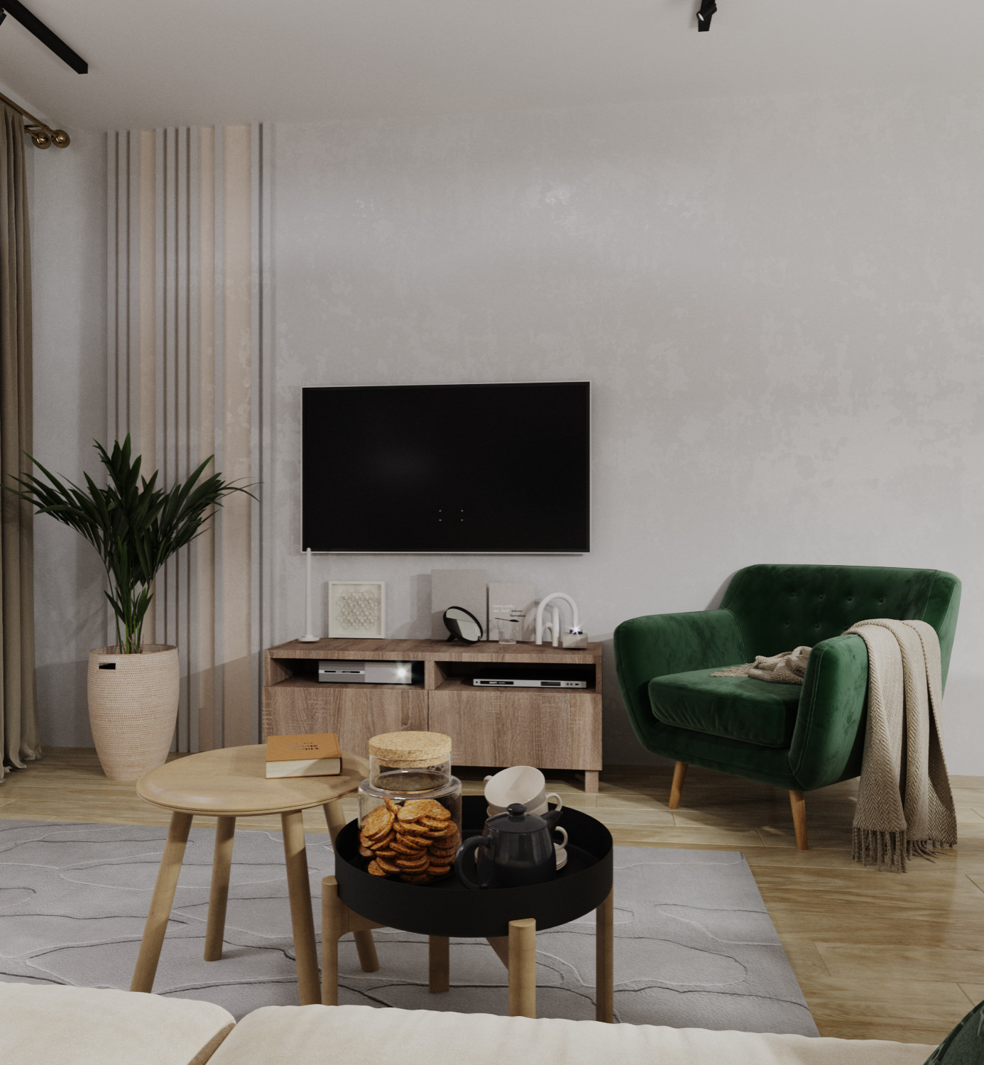 Кухня гостиная для молодой семьи