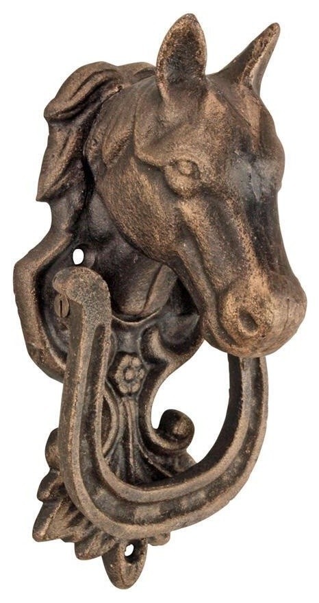 Horseshoe Stallion Foundry Cast Iron Horse Door Knocker