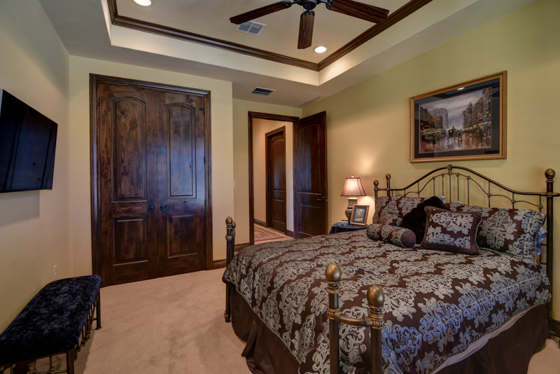 This is an example of a mediterranean bedroom in Austin.