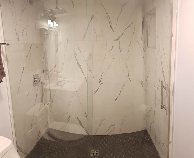 Marble Restroom Modern Bathroom Toronto by Marchant Custom