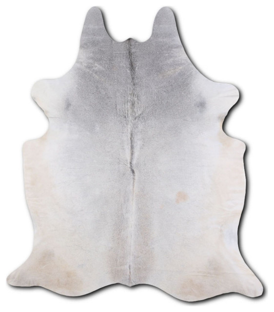 NATURAL HAIR ON Cowhide Rug DE GREY, 5'x7' to 6'x8' Southwestern