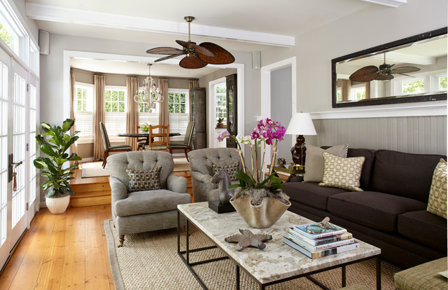 Classic Cottage - Beach Style - Living Room - New York ...