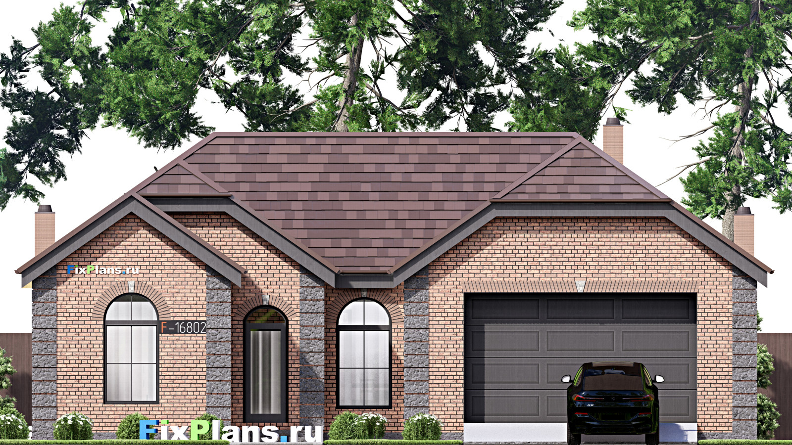 Проект одноэтажного дома 15х21м S183м2 F-16802