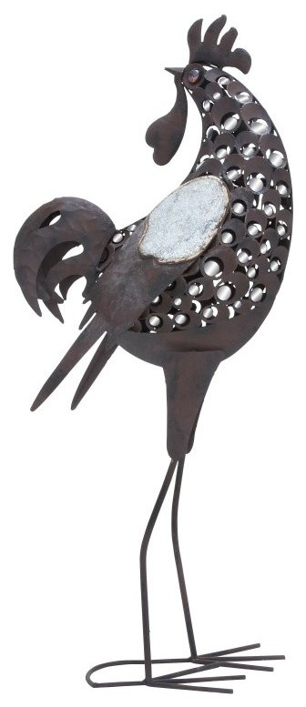 Artistic Metal Rooster Statue - 38H in. Multicolor - 52274