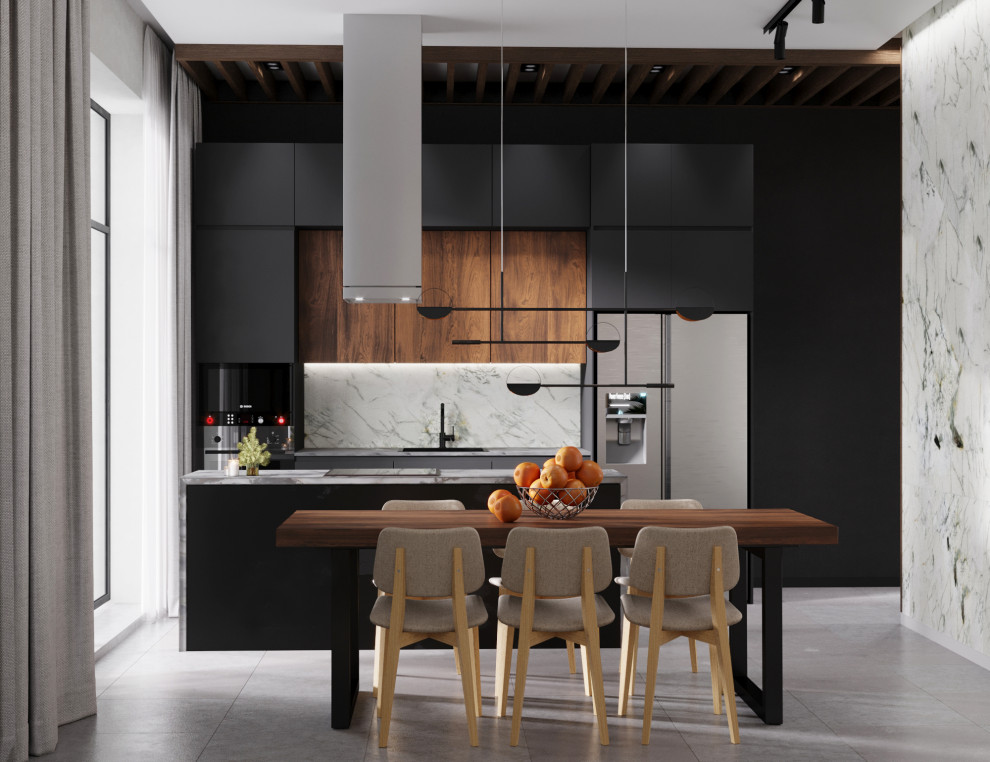 Кухня-гостиная в частном доме