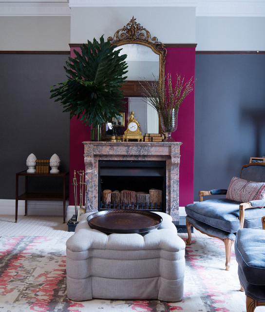 Ruby Red contemporary-vardagsrum