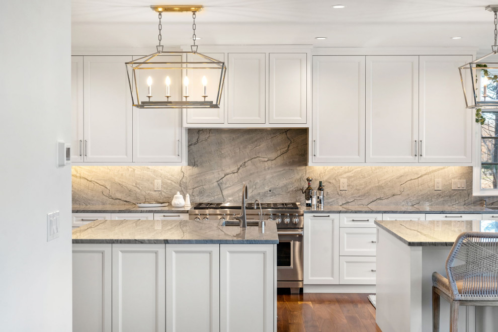 Inspiration for a transitional kitchen remodel in Boston