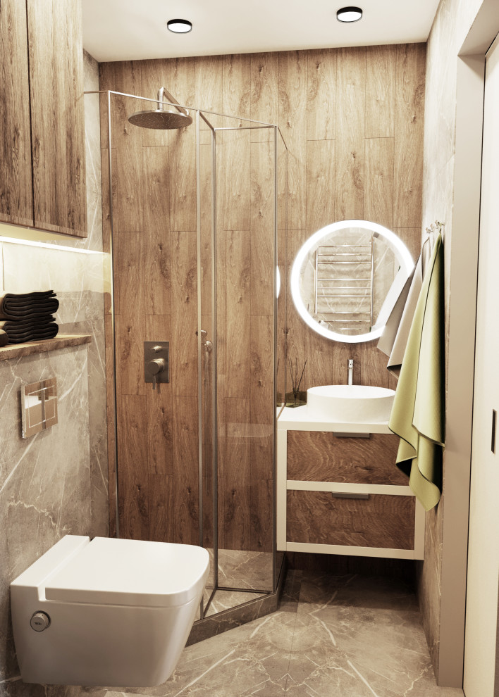 Квартира с деревянными элементами