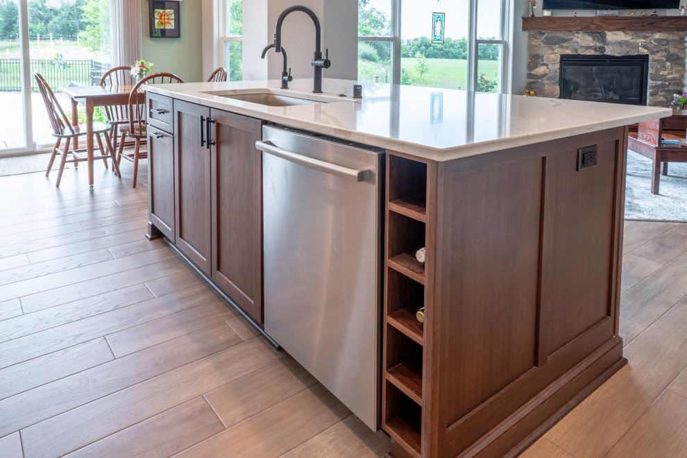 Example of a transitional kitchen design in Milwaukee