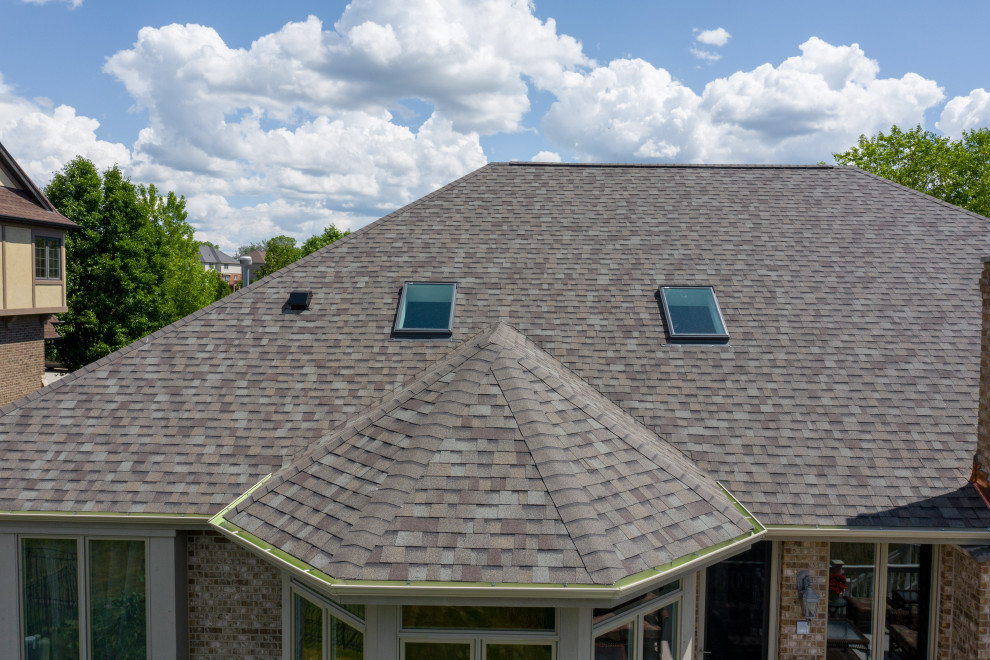 Lemont roof Traditional Exterior Chicago by Lang Home Exteriors