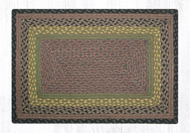 Earth Rugs RC-99 Brown / Black / Charcoal Oblong Braided Rug 20