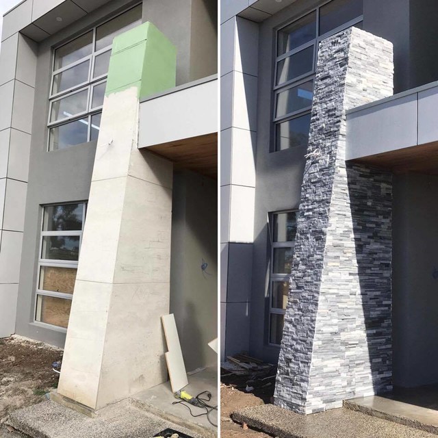 Stone Cladding Wall Feature - White Tiger Wall Cladding - Victorian ...