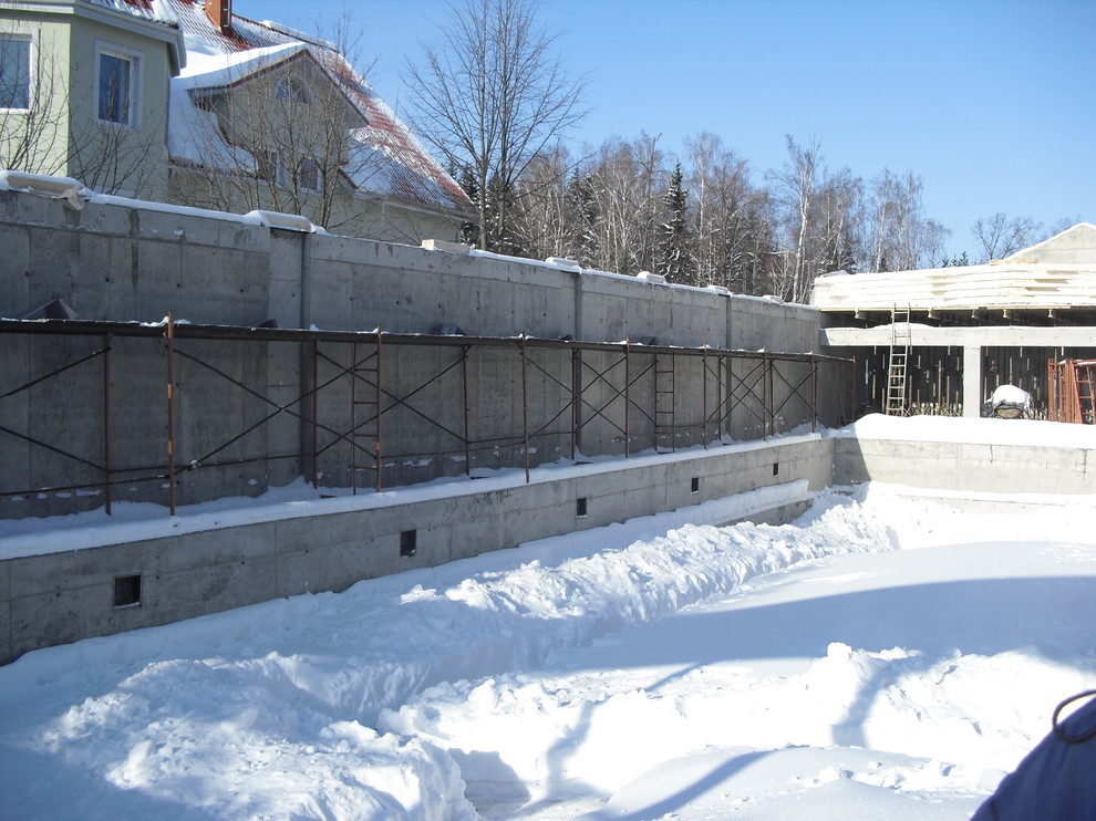 Кровля над бассейном (фермы ножницы)