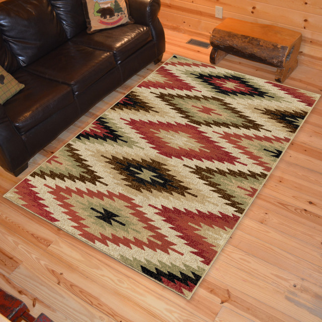 Lodge King Las Cruces Southwestern Area Rug, 7'10"x9'10" Southwestern