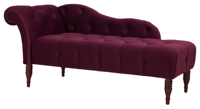 Samuel Velvet Tufted Chaise Lounge Right Arm Facing Traditional Indoor Chairs By Jennifer Taylor Home - Double Arm Chaise Lounge Samuel Velvet Tufted Chaise Lounge Right Arm Facing Traditional Indoor Chairs By Jennifer Taylor Home - Double Arm Chaise Lounge