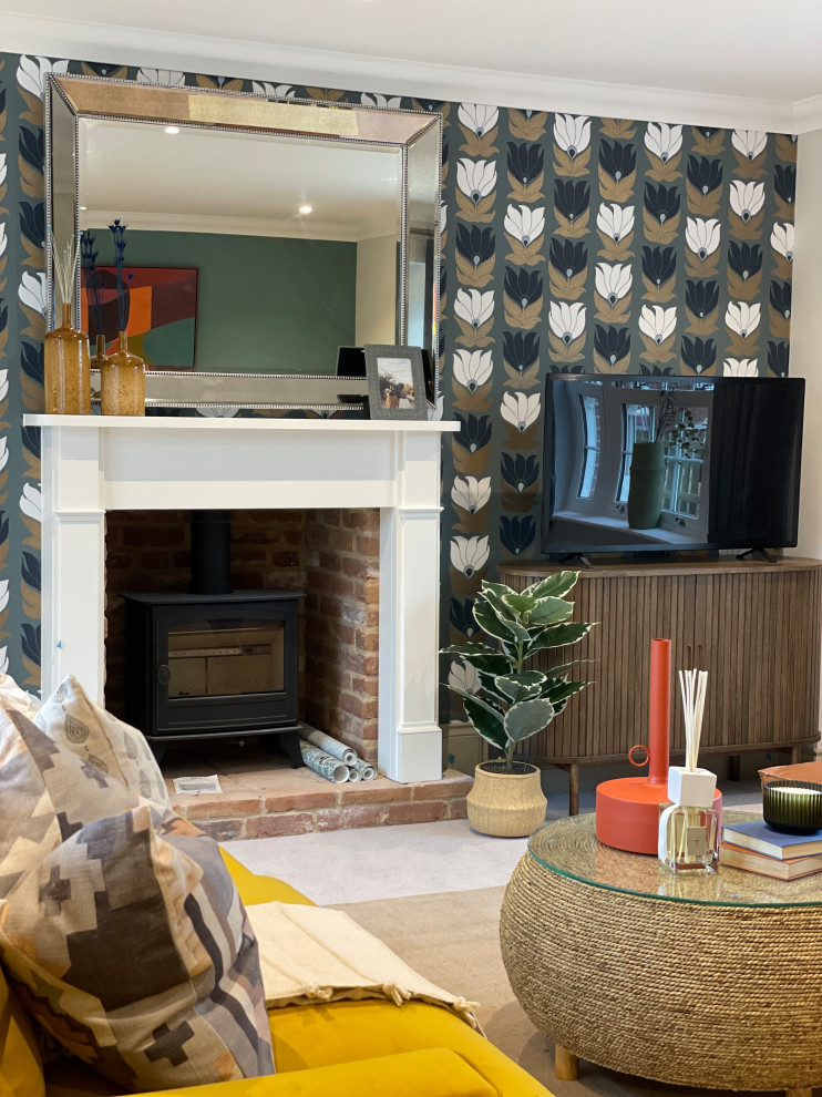 Family home design bursting with ]colour - Farmhouse - Living Room ...