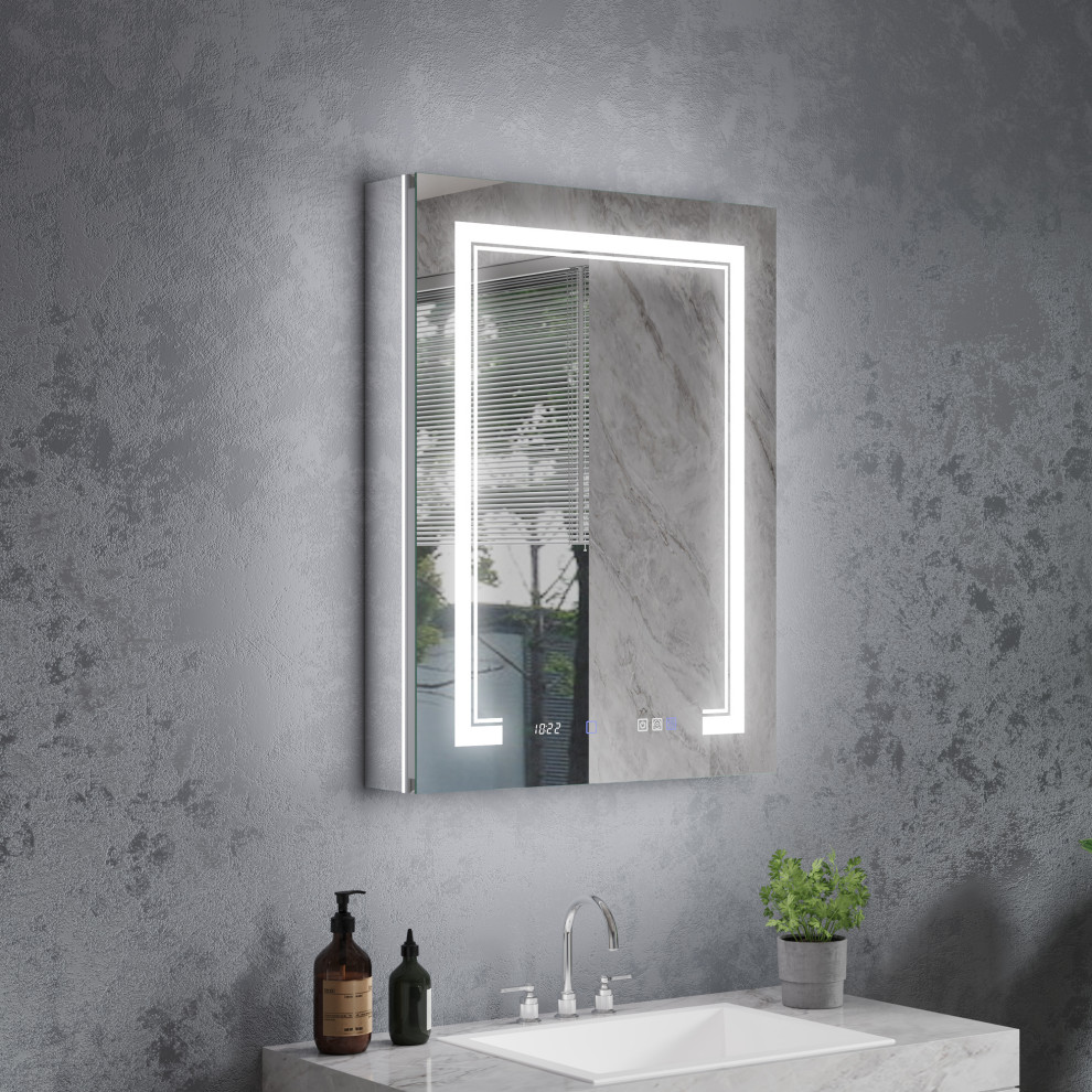 ExBrite LED Light Medicine with Mirror and Defog, 24" X 32"\L