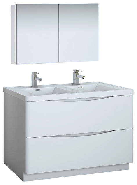 Fresca Tuscany 48 Double Sink Vanity With Medicine Cabinet