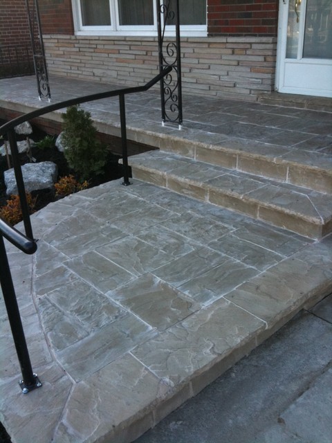 FRONT PORCH TOP FLAGSTONE WET LAY - Traditional - Patio ...