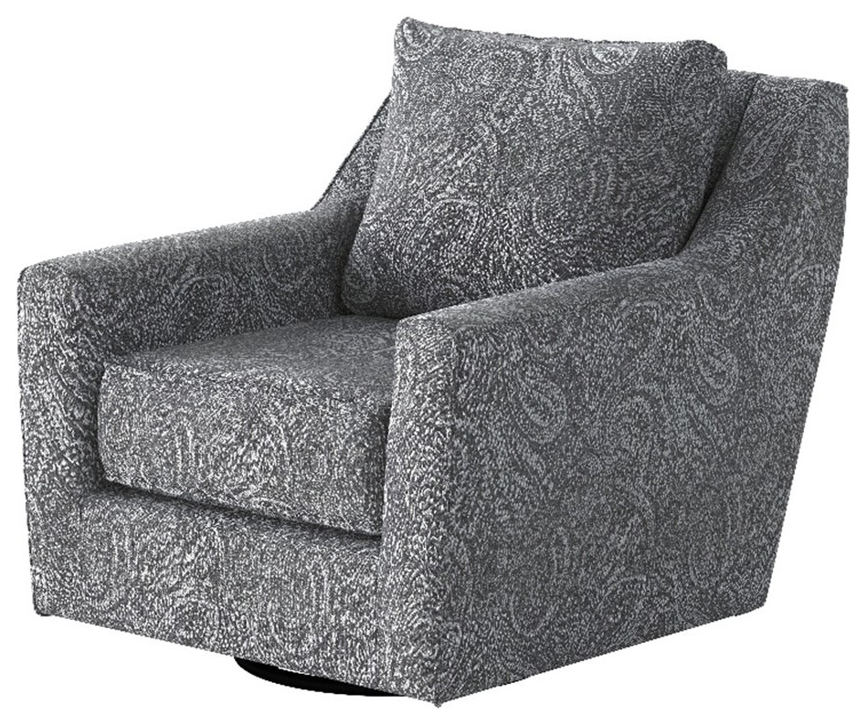 Southern Home Furnishings Bono Cobalt Fabric Swivel Glider Accent Chair