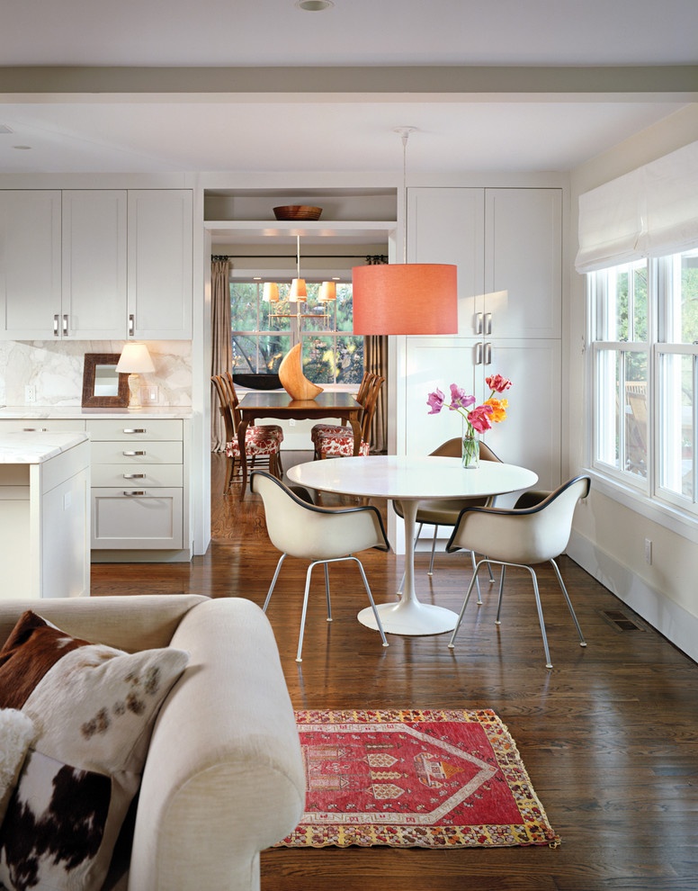 Photo of a country open plan kitchen in New York.